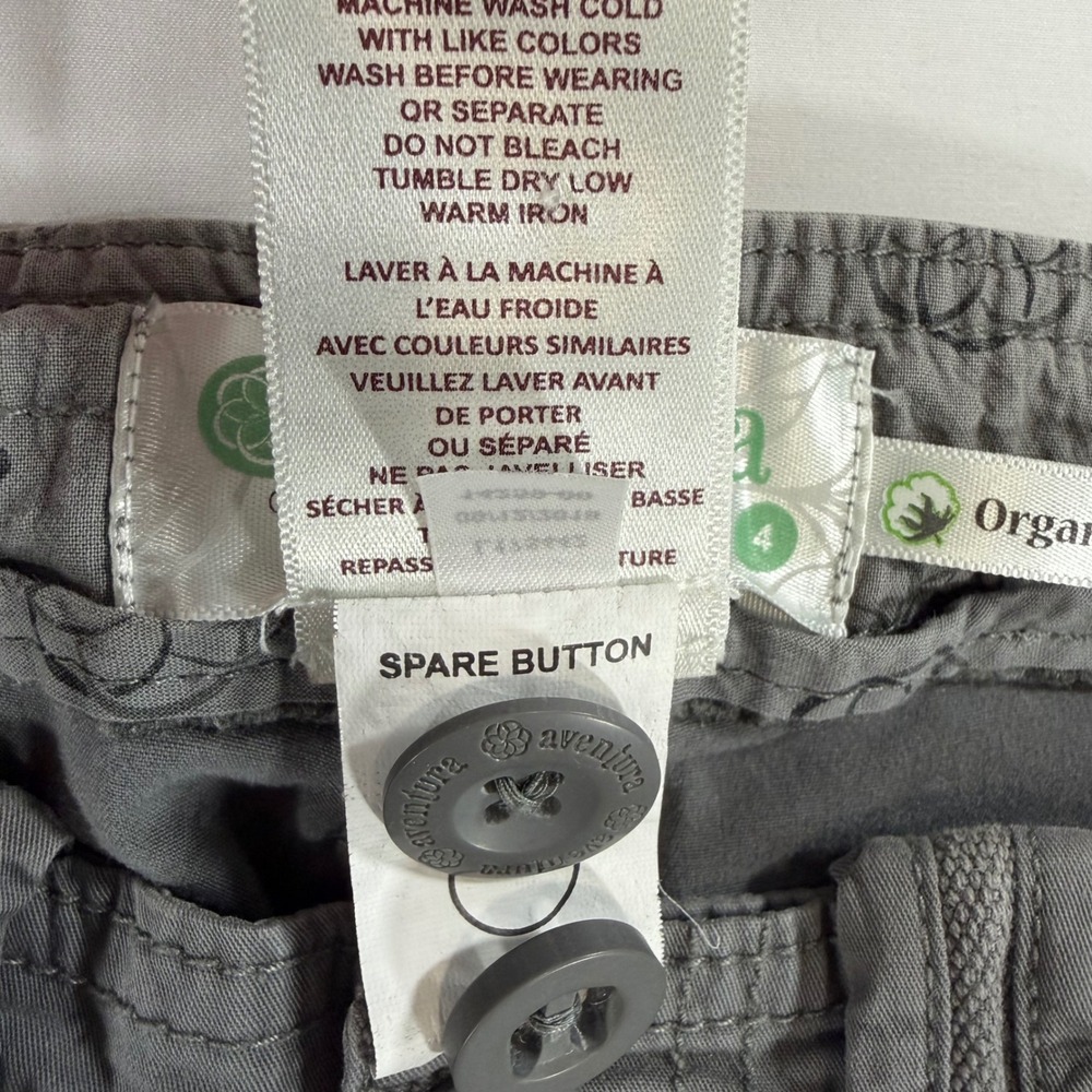 Aventura Womens Organic Cotton Utility Pants Gray Stretch Ankle Size 4 RN40841 - Picture 4 of 11
